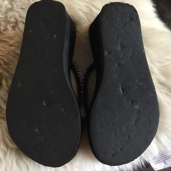 Black and Rhinestone Sandals - Picture 5 of 5